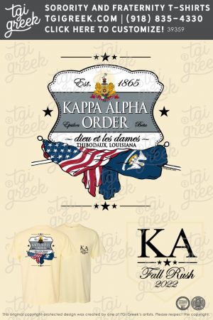 Customizable Kappa Alpha Shirt Design