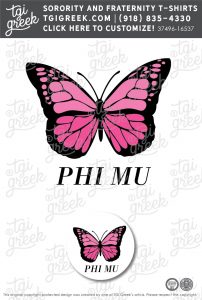 Phi Mu – OSU Butterfly Sticker