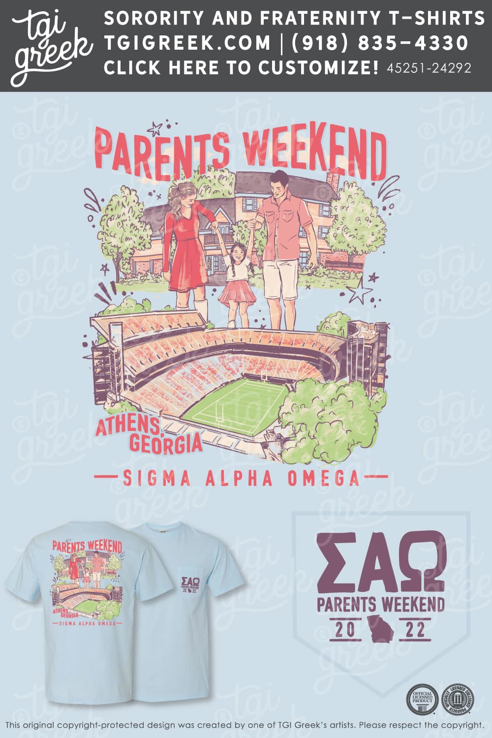 Sigma Alpha Omega UGA Parents Weekend TGI Greek