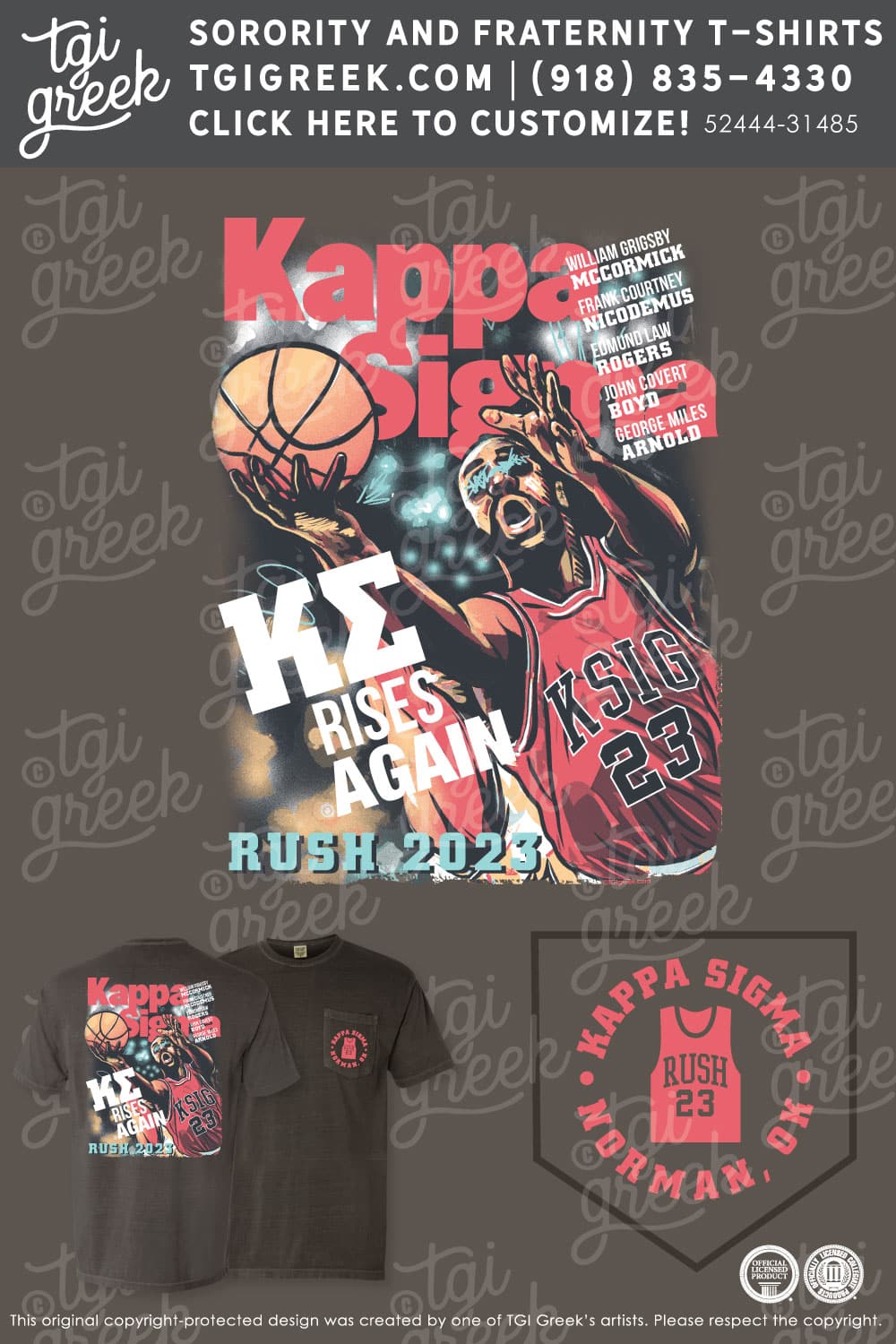 Kappa Sig Black Basketball Jersey