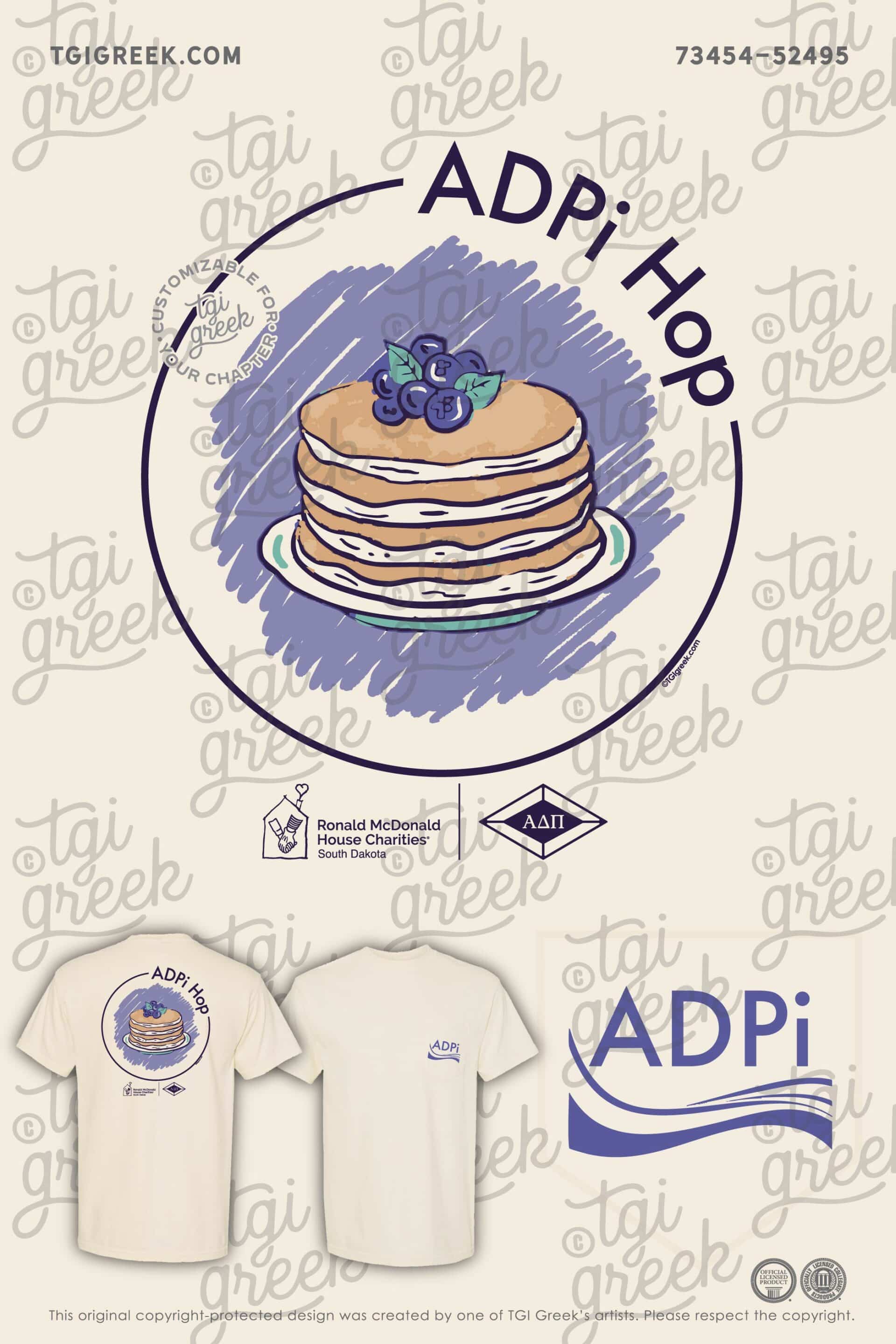 ADPi Hop Ronald McDonald House Charities Pancake Philanthropy Shirt