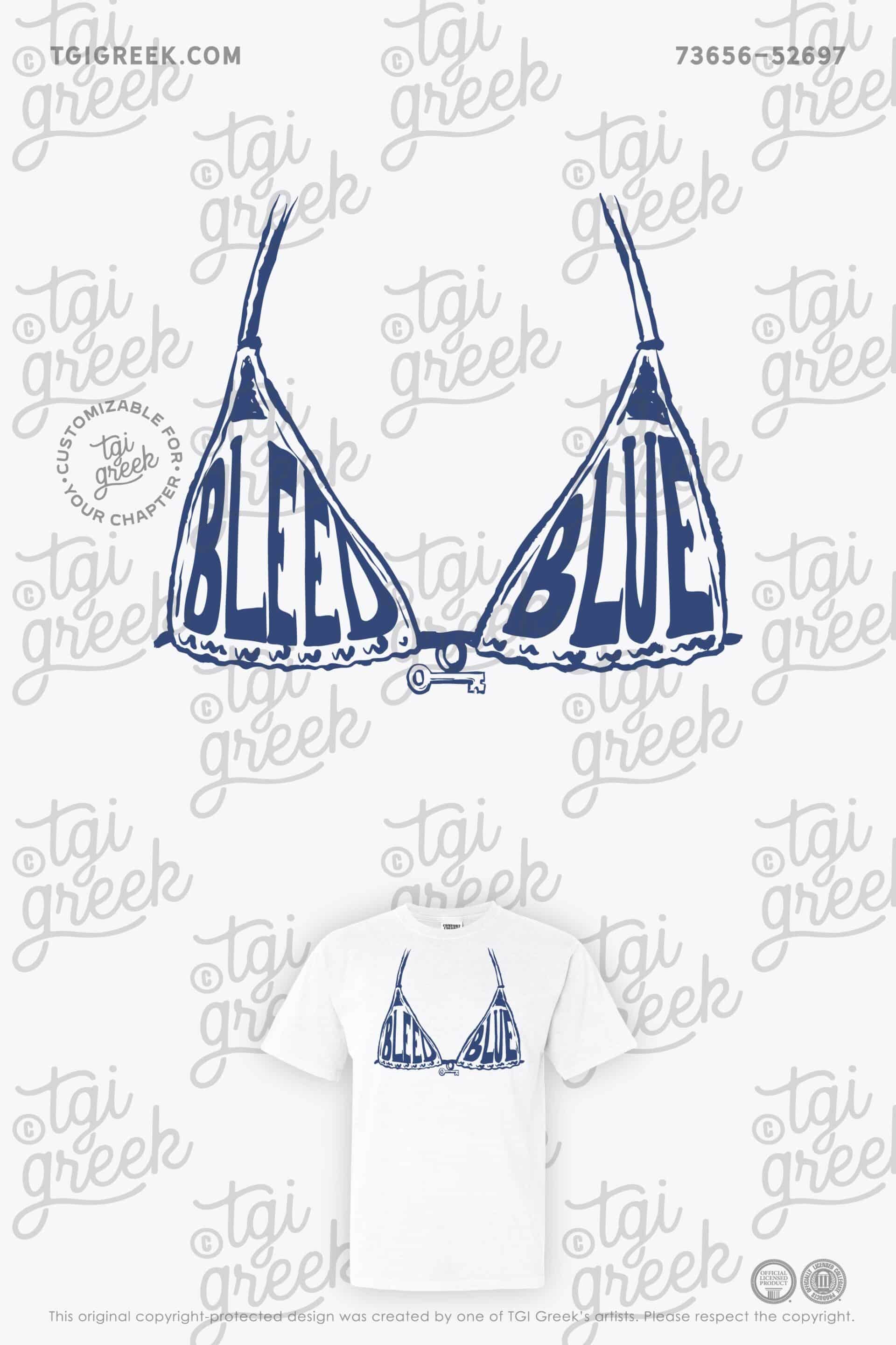 Oklahoma State University Kappa Kappa Gamma Spring Break PR Shirt with Bleed Blue Bikini Top Printed