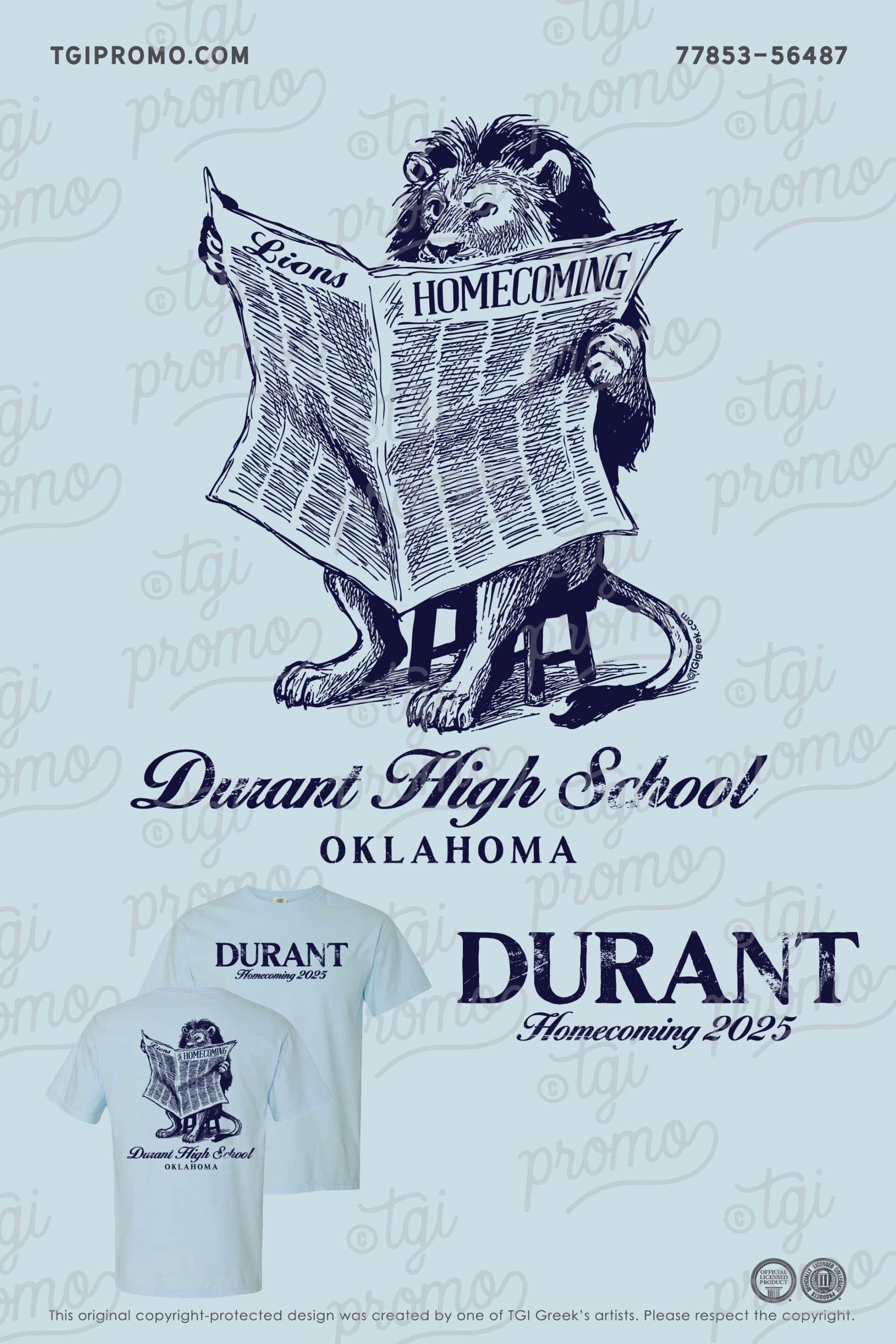 Durant Public Schools Newspaper Mascot TGI Greek