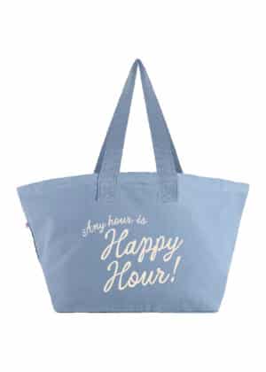 Any hour is Happy Hour Large Tote